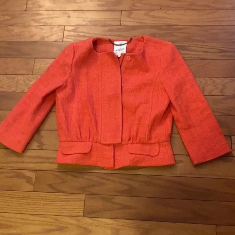Tibi Coral Cropped Blazer